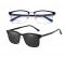(DHTJ2130)金屬框眼鏡/可拆式太陽眼鏡/時尚套鏡